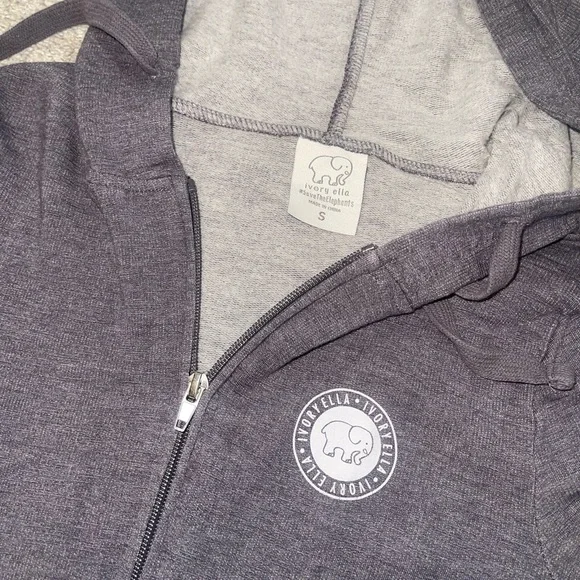 Ivory Ella Zip Up Hoodie Jacket Lavender Purple Size Small - Picture 5 of 7